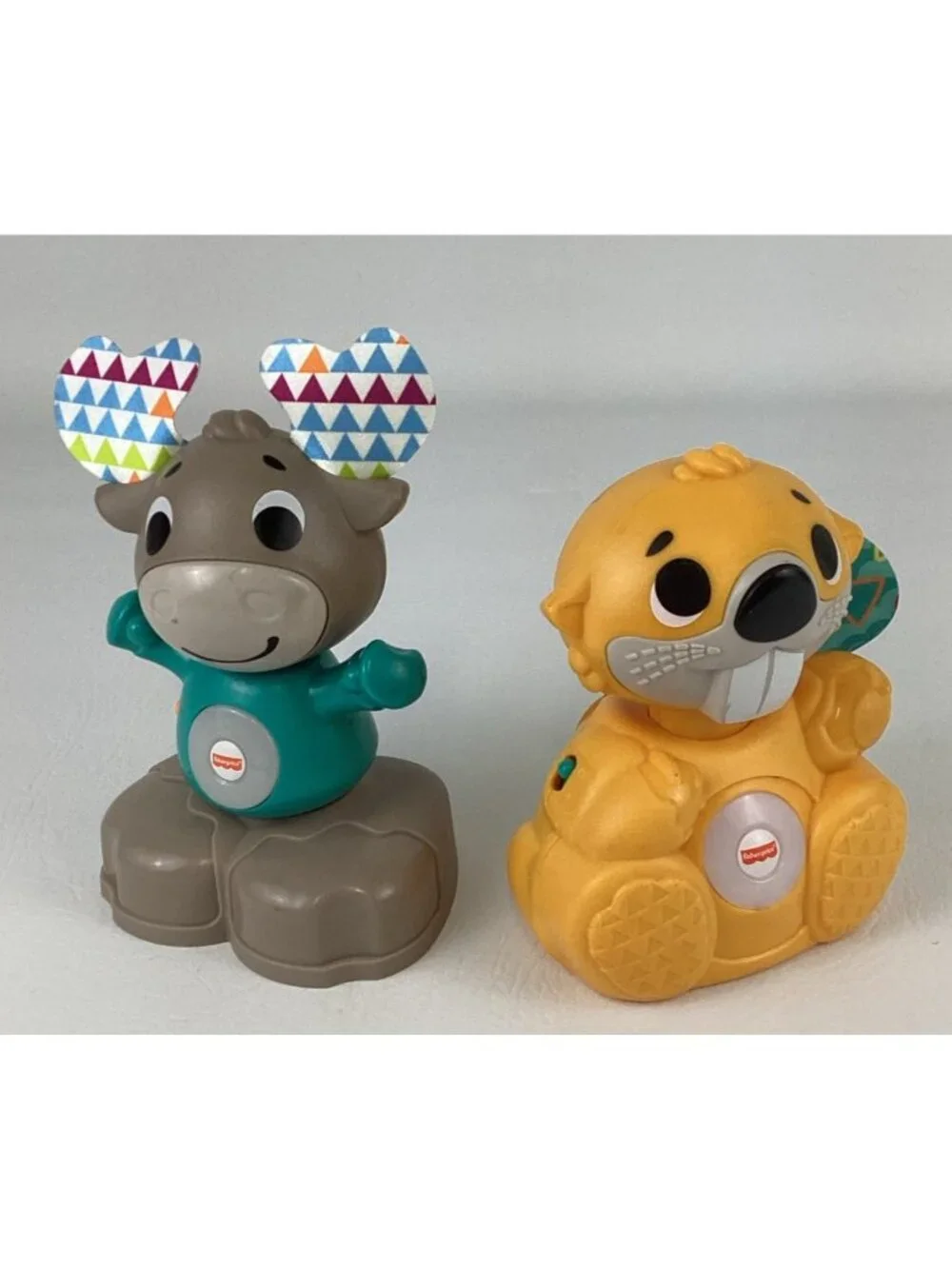 Fisher Price Linkimals Beaver Moose Interactive Musical Lights Learning Toy Lot